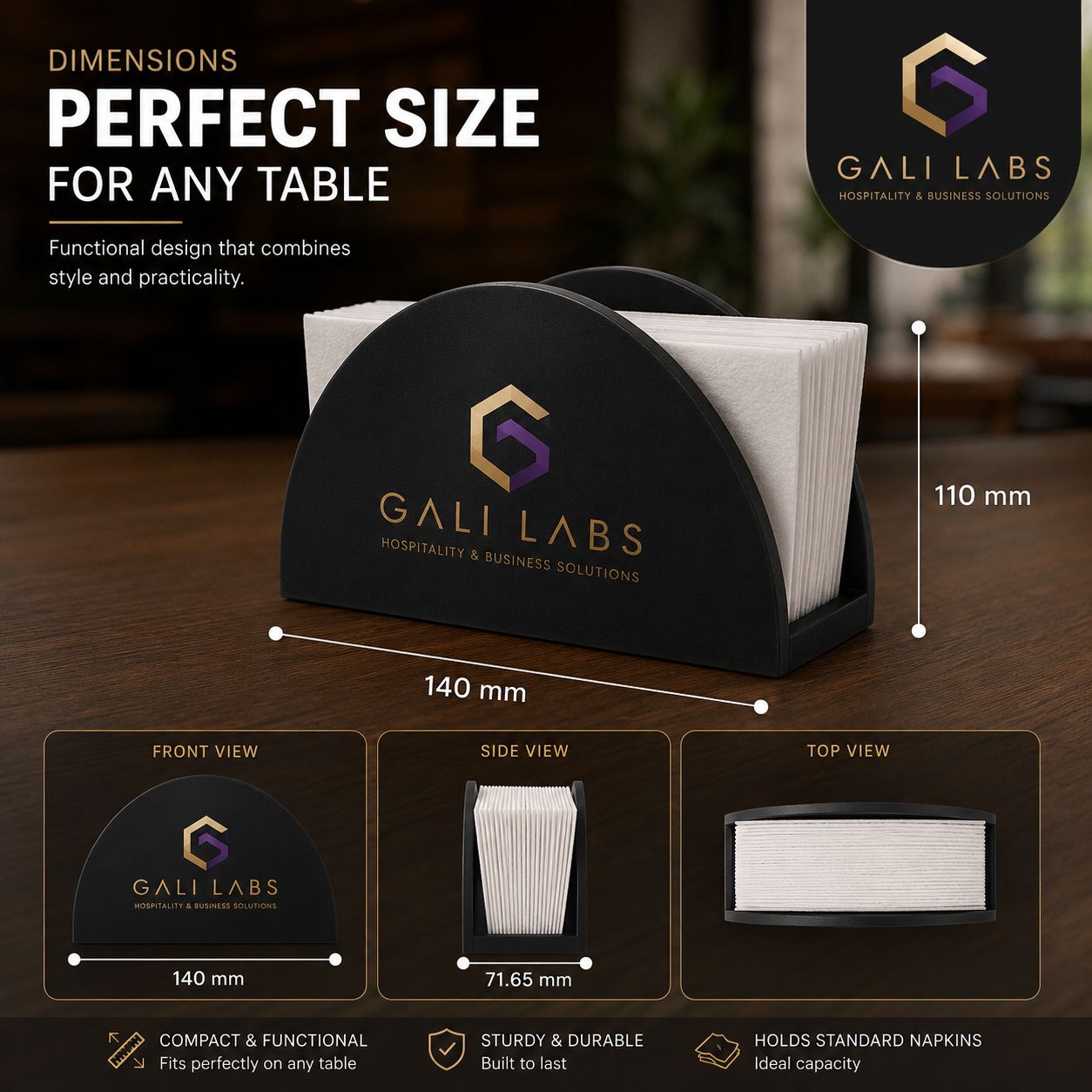 Custom Logo Napkin Holder – Premium Business Display
