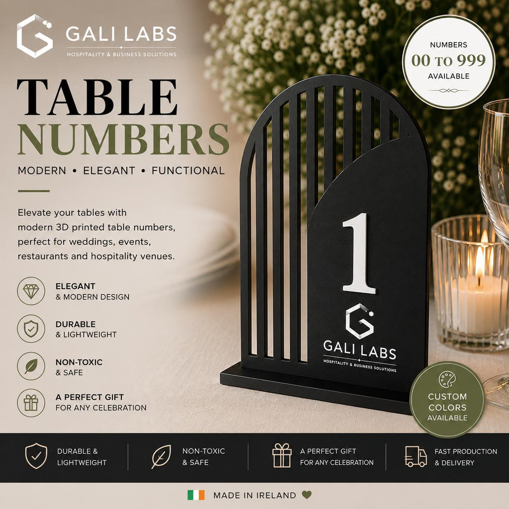 Personalised 3D Table Numbers | Custom Restaurant & Hotel Table Signs
