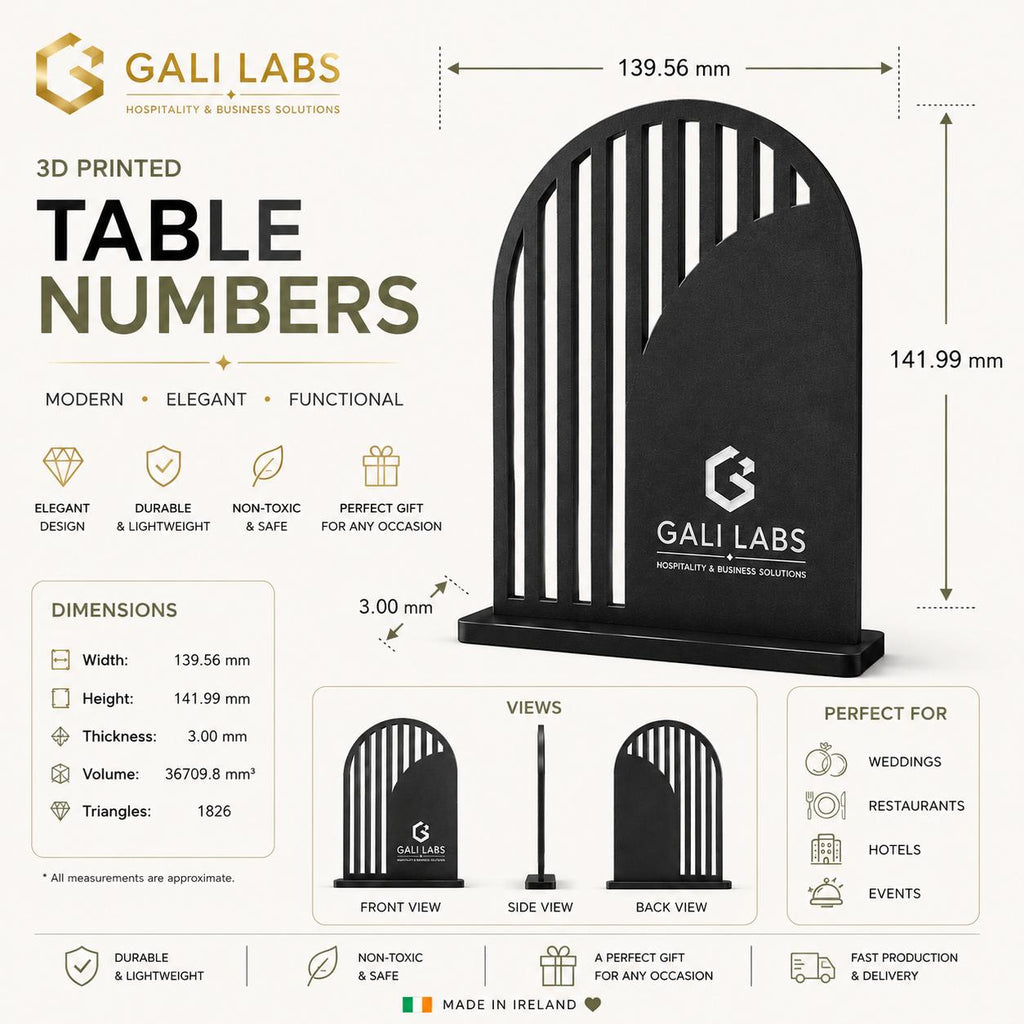 Personalised 3D Table Numbers | Custom Restaurant & Hotel Table Signs