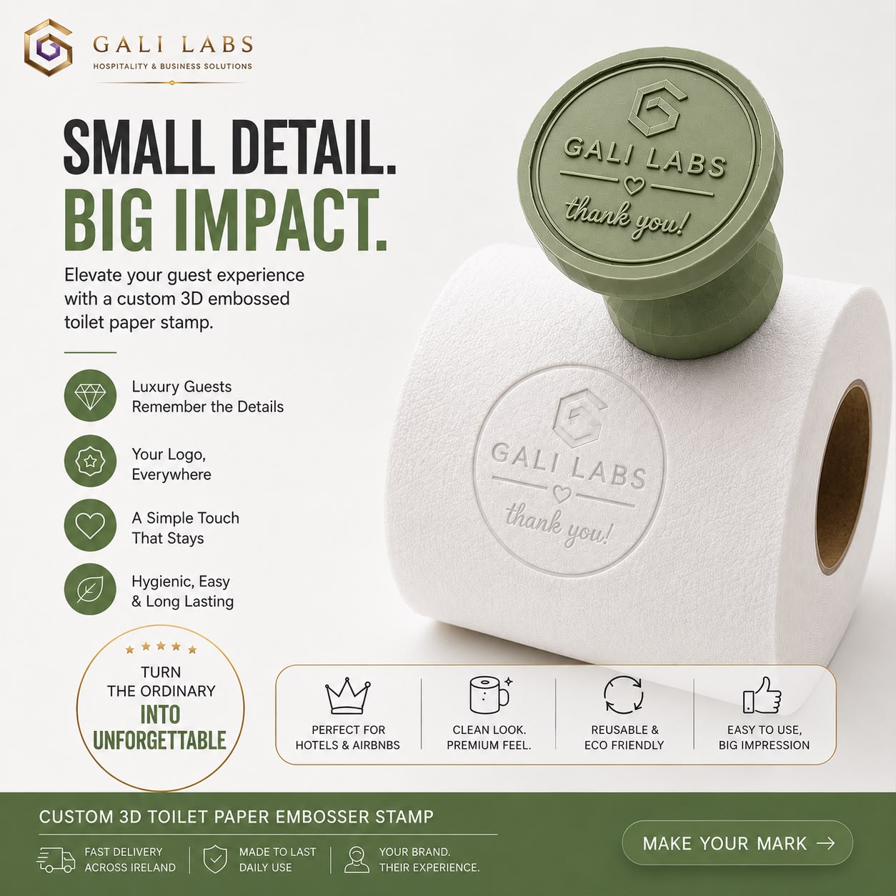 Custom 3D Toilet Paper Stamp