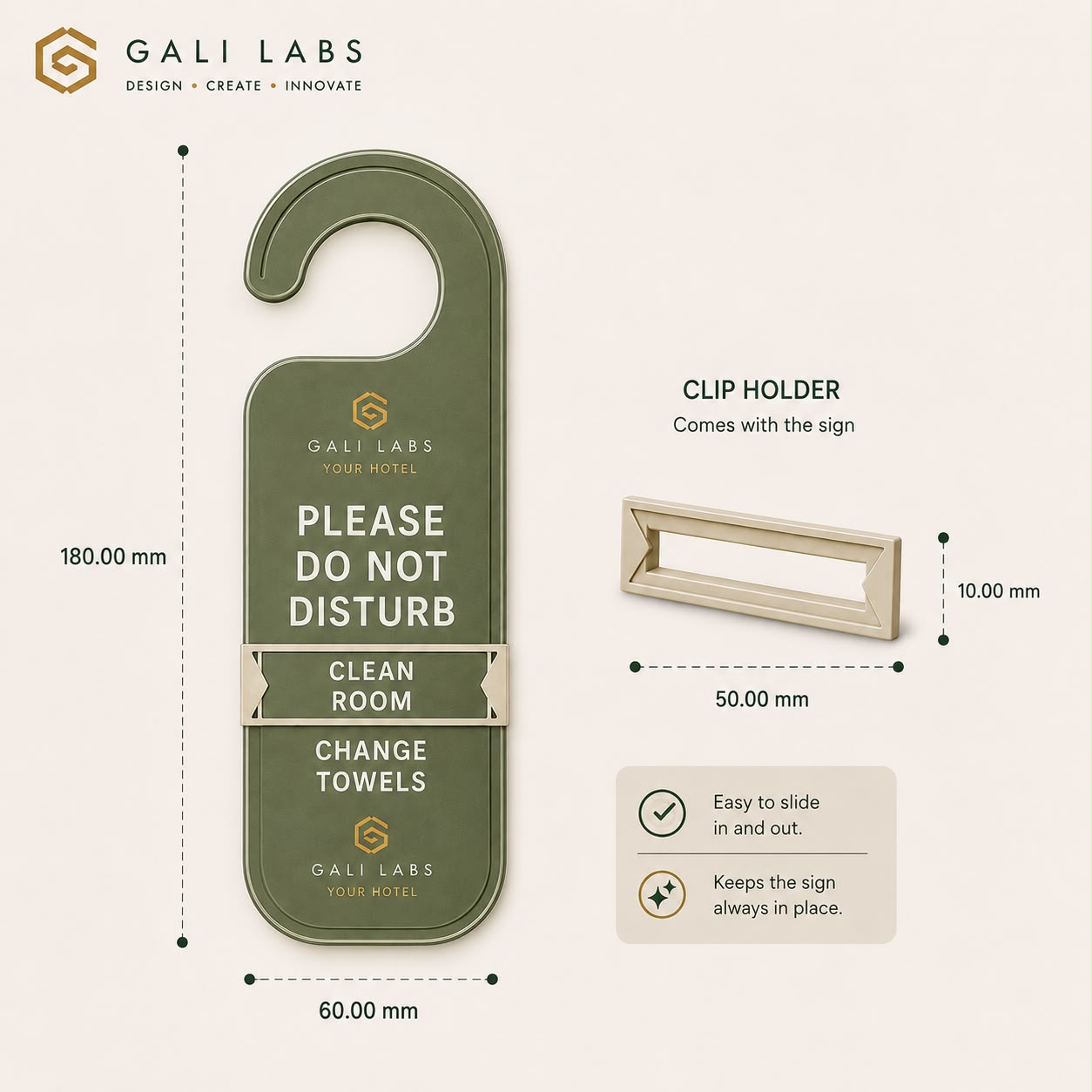 Custom Hotel Door Hanger | Personalized Do Not Disturb Sign