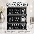 Personalized Free Drink Tokens | Custom Drink Voucher | Bar, Restaurant, Pub & Hotel Promotional Tokens