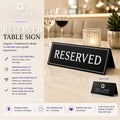 Personalized Reserved Table Sign | Custom Restaurant & Pub Table Reservation Sign | Hotel Reserved Plaque | Premium 3D Printed